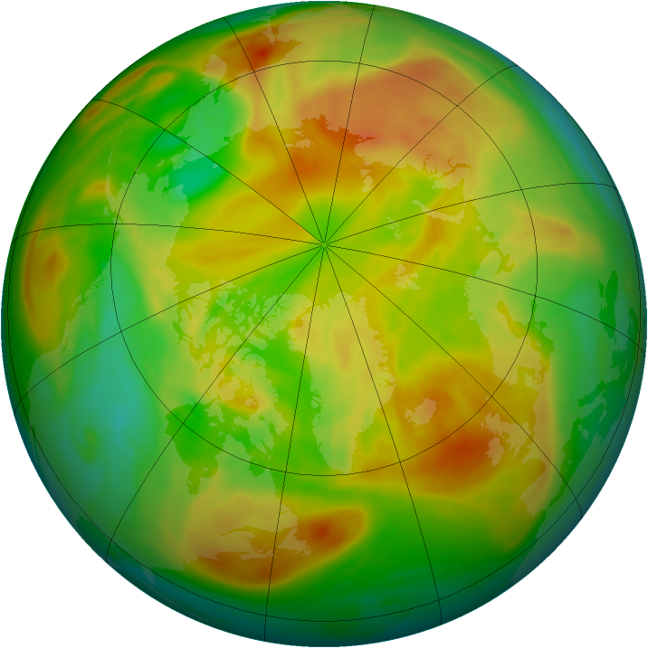 Arctic ozone map for 23 May 2006